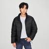 Comfortable Casual Duck Down Solid Color Zipper Long Sleeve Stand Collar Down Jacket Men outerwear Black LMT007849204579K11000