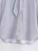 Spring 2026 European & American Style Stand Collar Striped Poplin Shirt with Scarf