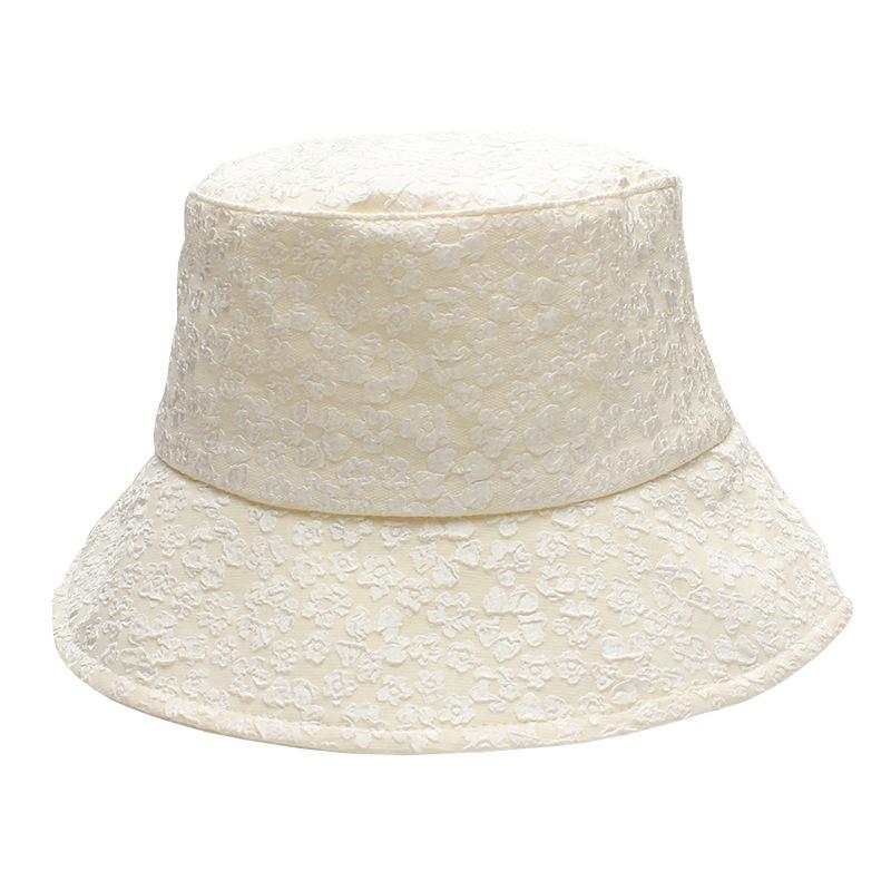 Hat Female Pleated Big Eaves Bucket Hat Versatile Spring and Summer Shading Face Protection Sun Hat Bucket Hat