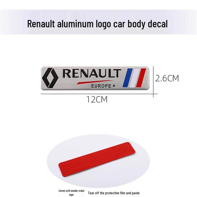 Metal Decorative Car Stickers & Rear Emblems for Renault Koleos, Captur, Fluence.
