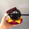 Fish Wood Drum with Eye Stickers Lovely Drumstick Traditional Art Product