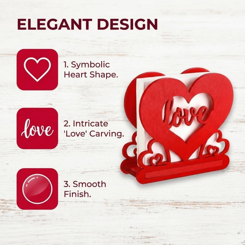 Napkin Box Valentine Day Tissue Box Love Wood Knot Wooden Ornament Love Wood Tissue Box DIY Handmade Heart of Baryada Valentine