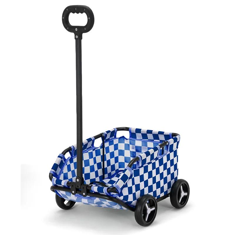 Small Dog Stroller Portable 360 ° Rotate Trolley Multifinonal Chihuahuas Pet Dog Carriers Supplies Folding Cart with Wheels