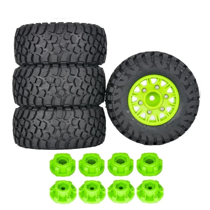 4Pcs 112mm 1/8 1/10 Short Course Truck Tire Tyre with 12mm 14mm 17mm Wheel Hex for Traxxas Slash ARRMA SENTON HSP HPI RC Car