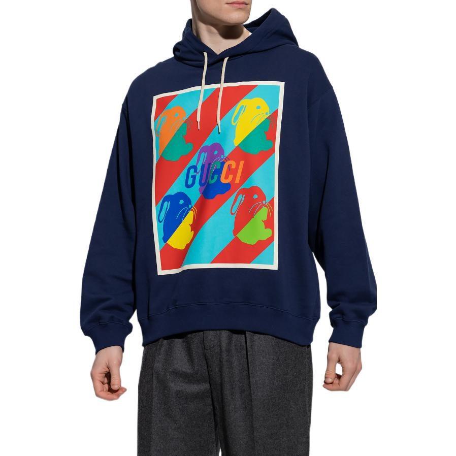 Gucci Chinese New Year Bunny Print Hooded Sweatshirt 728986-XJE78-4684