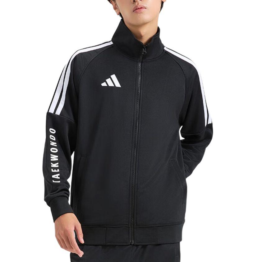 Adidas Gestreifte Sport-Stehkragen-Winddichte Atmungsaktive Jacke Unisex Jacken TR30JR1TK-BW