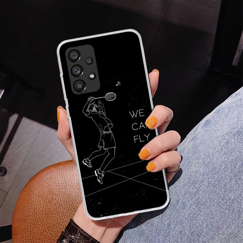 Badminton Sport Phone Case For Samsung Galaxy A17 A16 A15 A14 A13 A57 A56 A55 A54 A53 A37 A36 A35 A34 A33 A26 A25 A24 A23 Galaxy