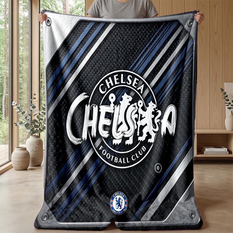 Chelsea FC Theme blanket Soft Flannel Blanket Plush Throw Blanket Cozy Sofa Bed Blanket for Home Decor