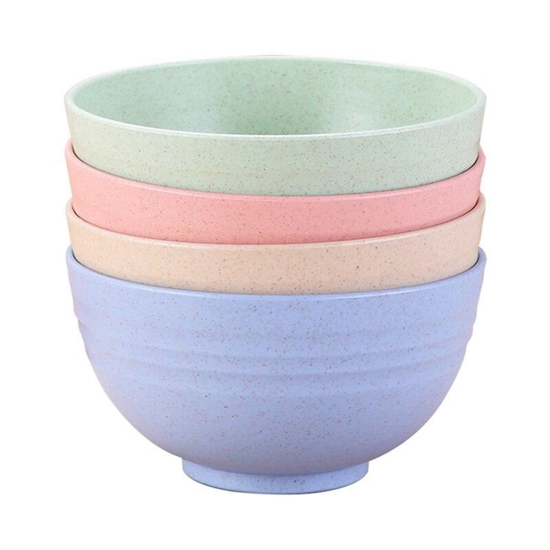 

4 Pieces/Set 6 Cal 6 Cal Fiber Rice Bowl Straight Household Soup Bowl Rice Storage Bowl For Women Men Kitchenware | Bowls