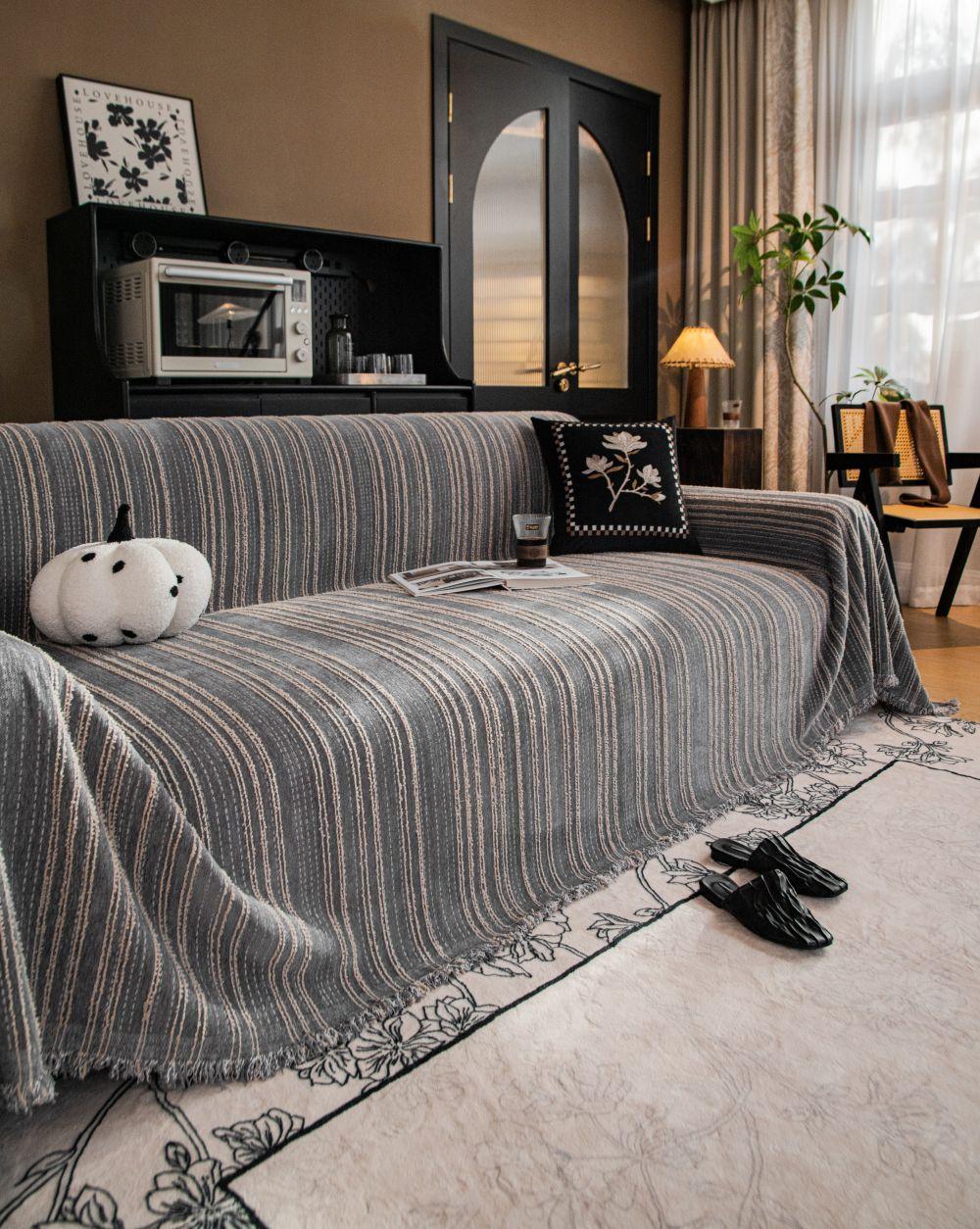 

Funda Sofa Home Шенилловый Полосатый Диванный Коврик Пледы Всесезонный Кемпинг Пикник Одеяло Чехол Чехол для Дивана 180x130