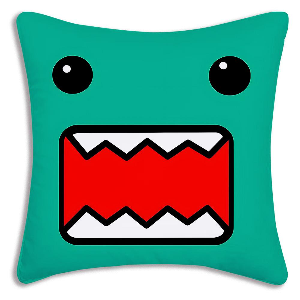 Cute For D-Domo Kun Faces Pillow Covers Cartoon Sofa Decorative Home Double-sided Printing Short Plush Cute Cushion Cover