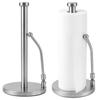 Paper Towel Holder Rack Organizer Stainless Steel Kitchen Roll Holder Countertop Roll Dispenser with Weighted Base