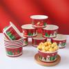 Christmas Santa Claus Paper Bowl Noel Snowman Disposable Bowl Merry Christmas Decor For Home 2025 New Year 2026