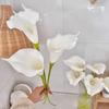 New White Artificial Calla Lily Flowers 75 Cm EVA Faux Plants Simulation Fake Flower Floral Arrangement