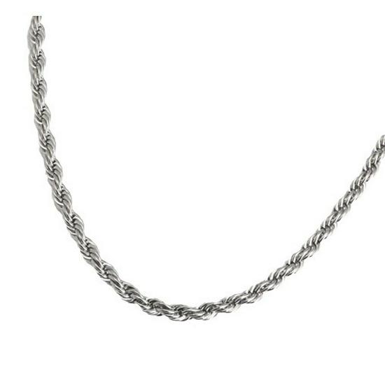 Stainless Steel Twisted Necklace with Titanium Steel Dog Tag Pendant for Men and Women