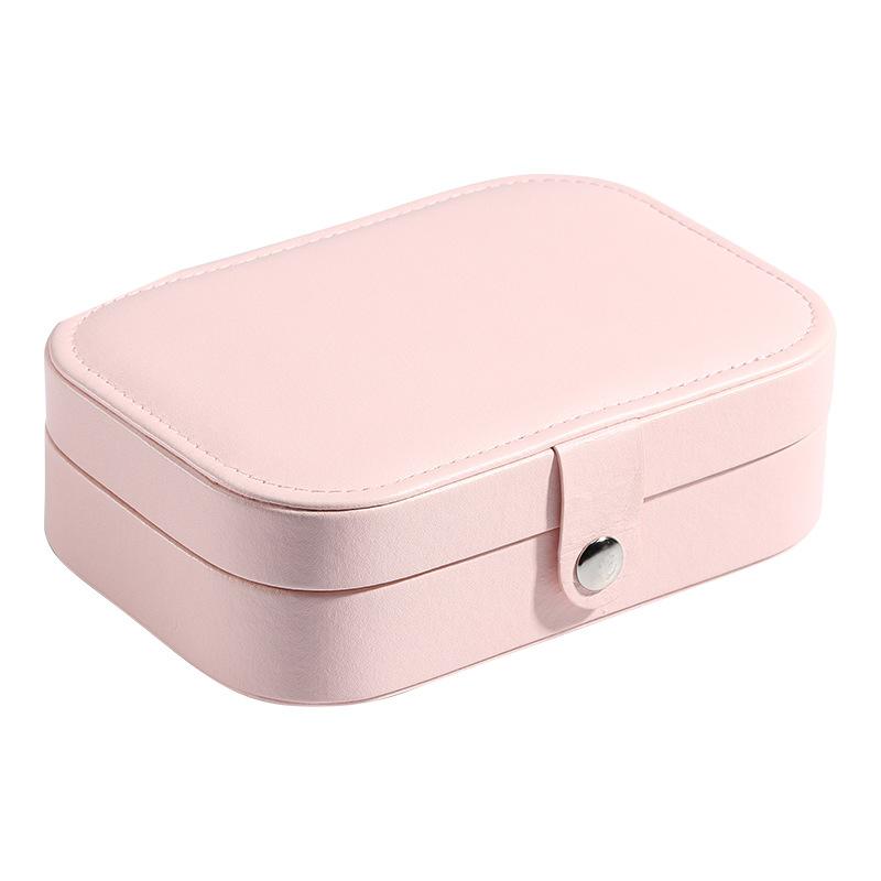 Simple Jewelry Box, Jewelry Box, Small Door Portable Storage Earrings, Earrings, Rings, Necklaces, Double-layer Storage Box.