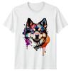 Colorful Abstract Dog Art T-Shirt Dog Lovers Birthday Gift For Him And Her