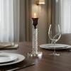 3 Pieces Crystal Candlestick Set Nordic Design Taper Candle Holder Set Decorative Table Centerpiece Elegant Design for Wedding