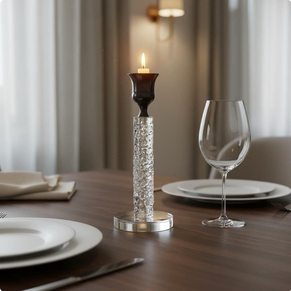 3 Pieces Crystal Candlestick Set Nordic Design Taper Candle Holder Set Decorative Table Centerpiece Elegant Design for Wedding