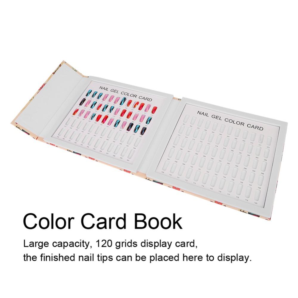 120 Colors Cardboard Organizer Nail Color Display Book Manicure Display Tool For Salon