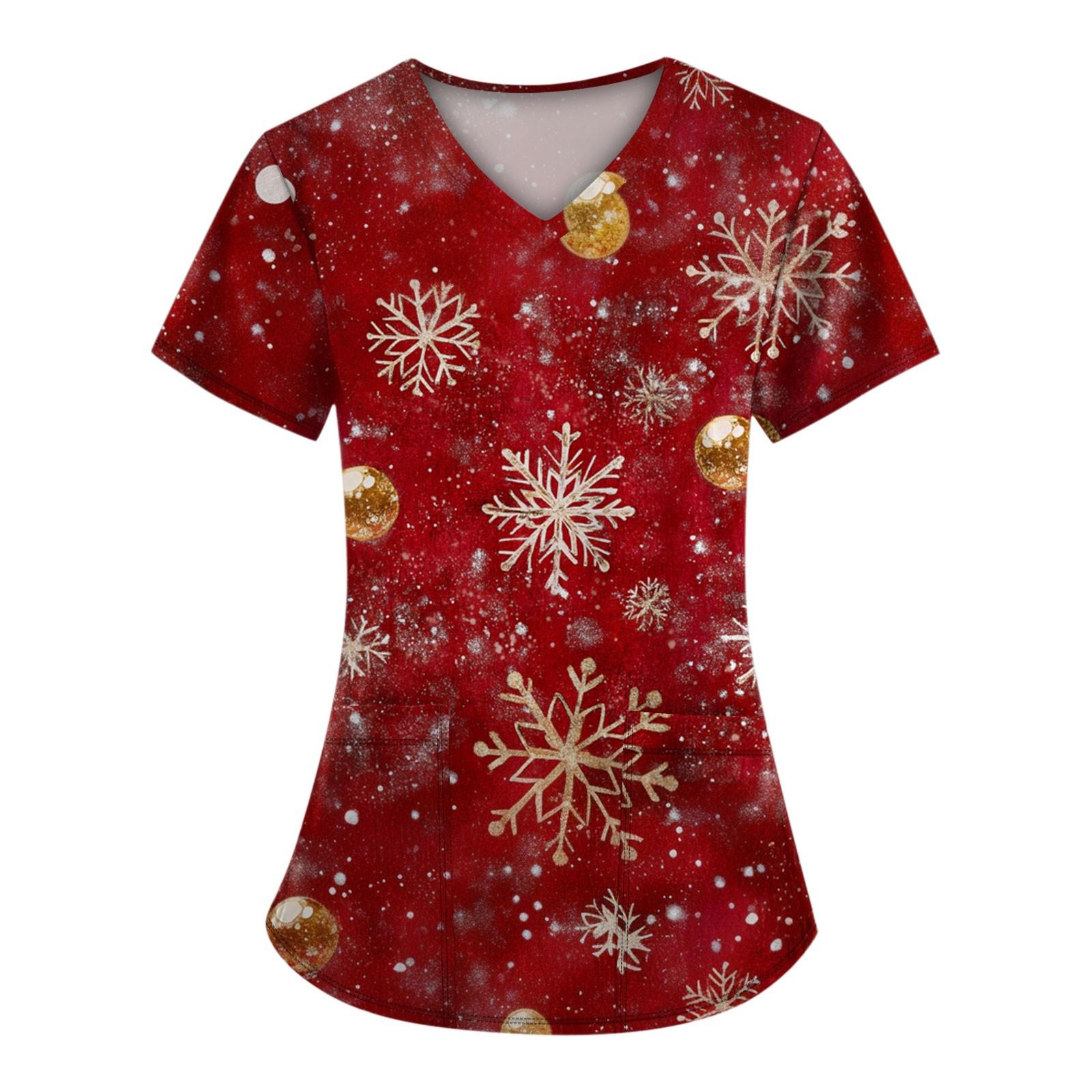 Женские модные топы с короткими рукавами и V-образным вырезом с принтом — фото 9