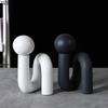 Creative Twisted Pipeline Abstract Artwork Statue Desk Decoration Ornaments Modern Crafts Ceramic Sculpture Room Aesthetic Decor
