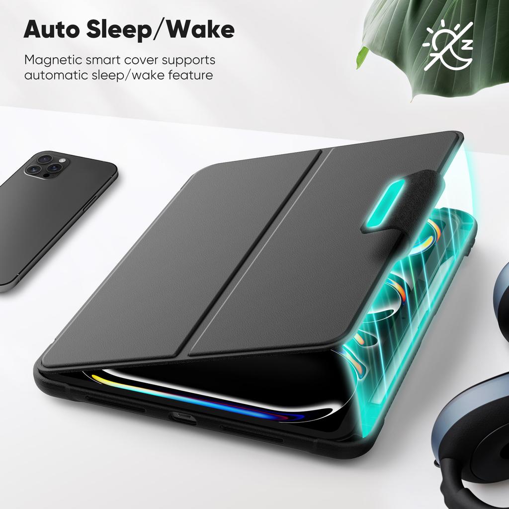 For iPad Pro 11 (2025)/11 (2024) Tablet Case Detachable PC + TPU + PU Leather Flip Cover