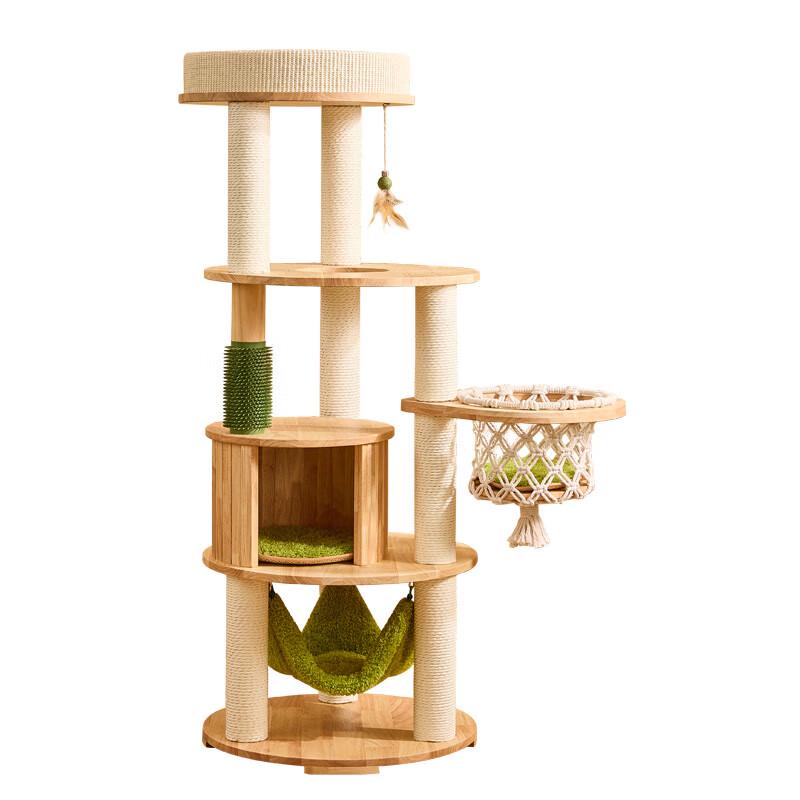 Cmisstree Multi-level Solid Wood Cat Tree & Condo