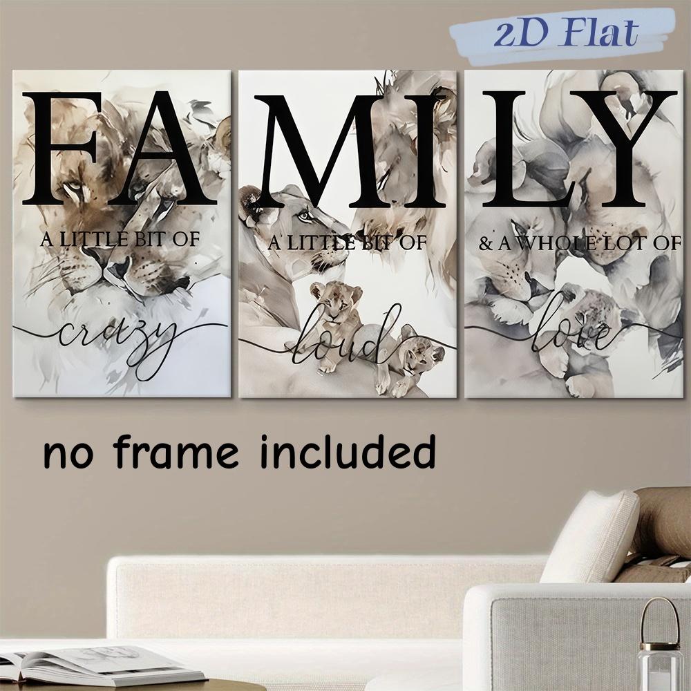 

3-piece watercolor lion double lion art canvas painting modern minimalist home living room bedroom study decoration hanging pain (as the picture,20x30cm-3pcs)