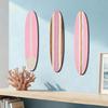 3PCS Summer Theme Wooden Surfboard Ornament Hawaiian Style Ocean Surfboard Decor  Home Wall Decor