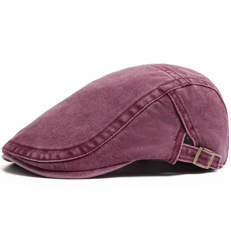 Vintage Washed Hat Men's Forward-Facing Beret Cotton Casual Versatile Distressed Baseball Cap Women's