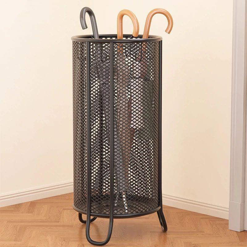 Transparent Cylindrical Umbrella Storage Rack for Office and Home