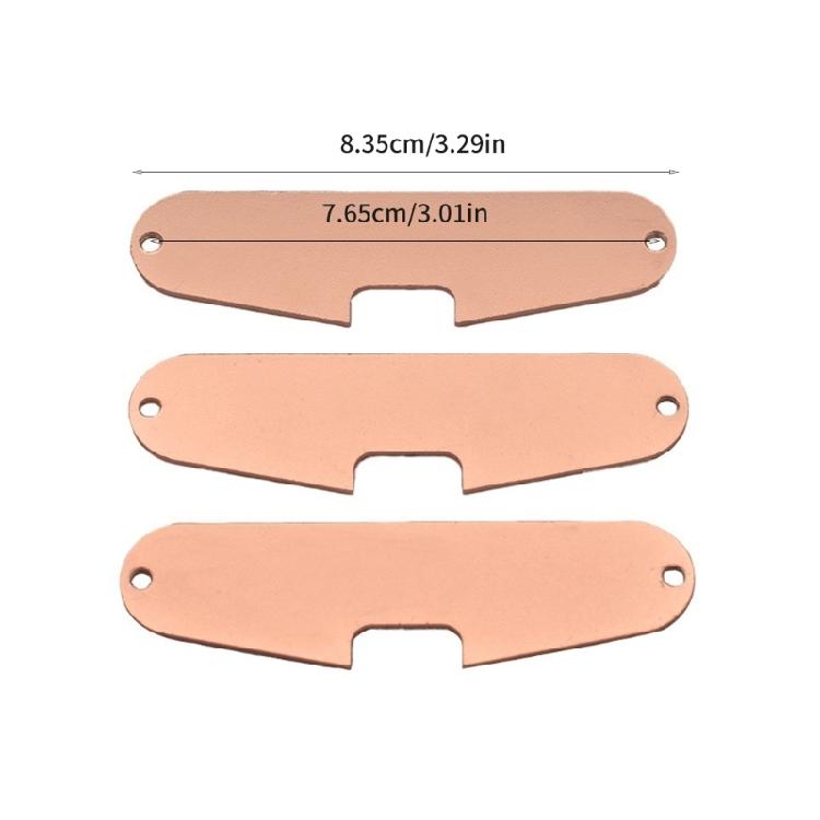3Pieces Studio Ready Single Coil Pickups Baseplate Easy Installation Copper Texture for Musicians and Band Practice