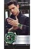 Sanda Dual Display Men's Multifunctional Sports Watch with Silicone Strap and Waterproof Feature