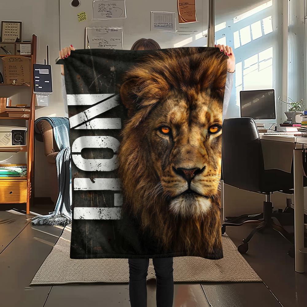 

Portrait eagle spider lion Print Flannel Blanket,High quality Comfortable for All Seasons,Home Decor,Warmth and Comfort,Perfect for Christmas Gifts 80cm x 120cm