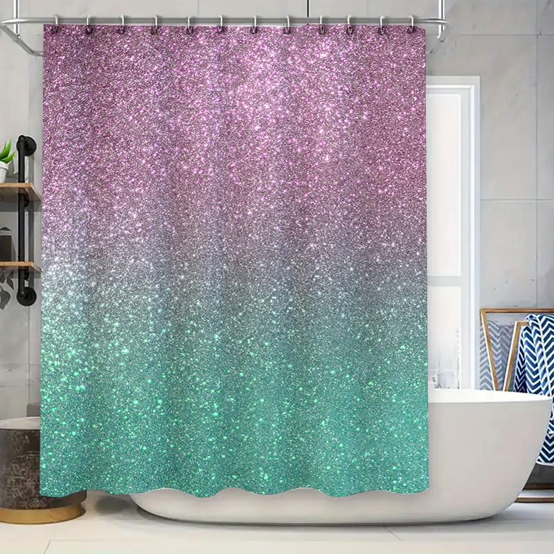 

Luxurious Cat Shower Curtain Decorative Bathroom Fabric Waterproof Pet Portrait In Jewels W60H190(CM)-1 Pcs