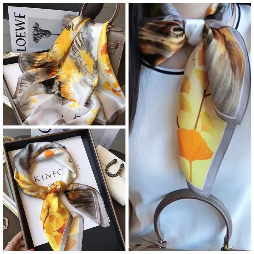 Eleganti Foulard di Seta da Donna Con Centinaia di Camicie, Assistenti di Volo, Decorazione Professionale, Protezione del Collo, Foulard, 70 Foulard Quadrati Piccoli.