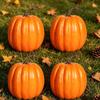 Seasonal Fall Accent Piece with Realistic Ridges and Curved Stem, Harvest Styling for Shelves, Entryway Tables, Trays, and Windowsills