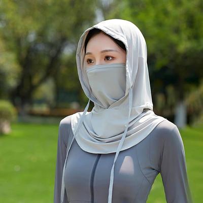 1 peça máscara facial macia e respirável da moda para ciclismo ao ar livre, proteção solar, protetor solar, chapéu, pescoço, capa anti-UV