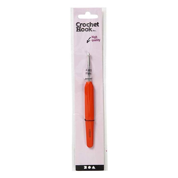 Aiguille à crochet - Ergonomique - Aluminium - Manche en plastique - Contact doux - réf 42384