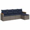 VidaXL Garden Furniture Set 5 Pcs with Grey Cushions Braided Resin 3325904