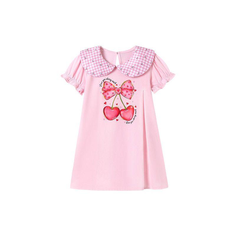 Little Maven Cross-Border Children's Dress In Stock, Summer Short-Sleeved Children's Dress, European and American Style Cute Dress
