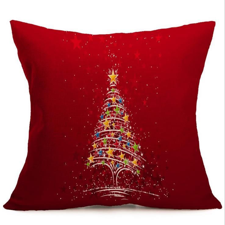 Vibrant Multicolor Christmas Santa Claus Cushion Cover Pillow Case For Stylish Car Decor
