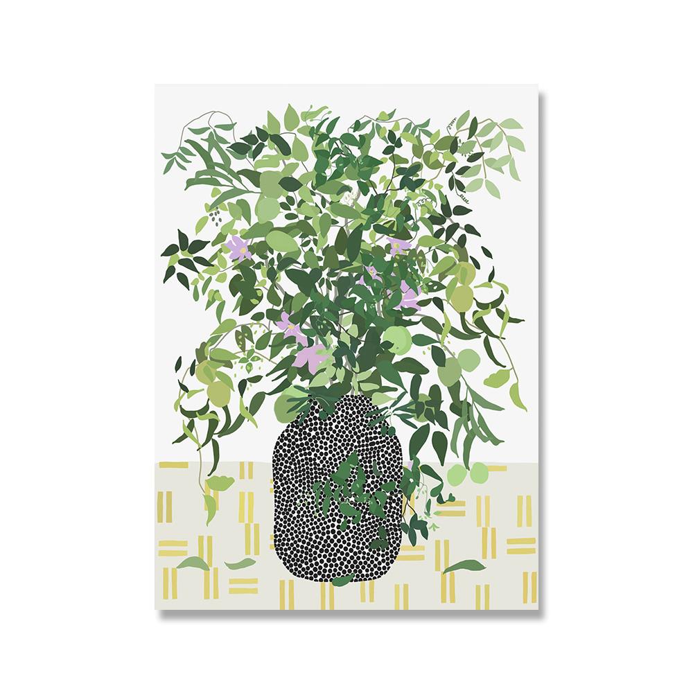 

Картина на холсте, постер, скандинавский винтажный ретро-зеленый лист, цветы, настенная картина, художественная гостиная, студия, интерьер, домашний декор 21x30cm No Framed