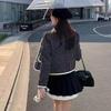 2024 Spring Women's Houndstooth Chic Single-Breasted Long-Sleeve Cardigan Jacket
