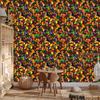 Orange and Gold Stained Glass Wallpaper for Living Room and Bedroom 50x1000