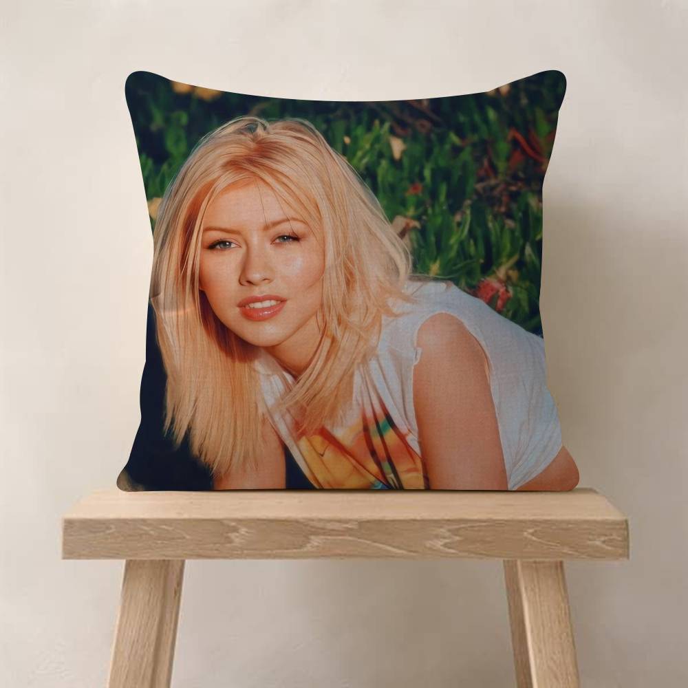 Christina Aguilera Singer Pillow Gift Home Office Decoration Pillow Bedroom Sofa Car Cushion CoverPillow Case 30x30cm
