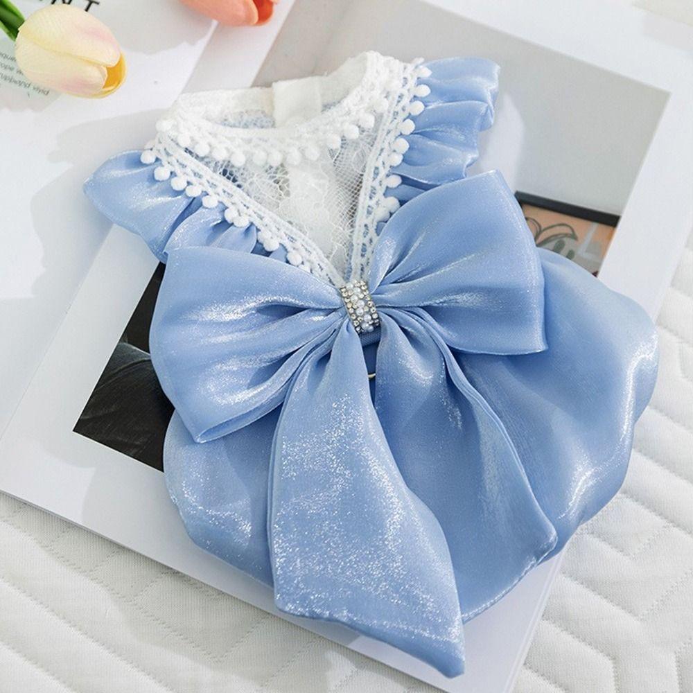 Adorable Puppy Princess Skirt Comfortable Dog Bow Princess Skirt Luxury Cat Skirt  Party