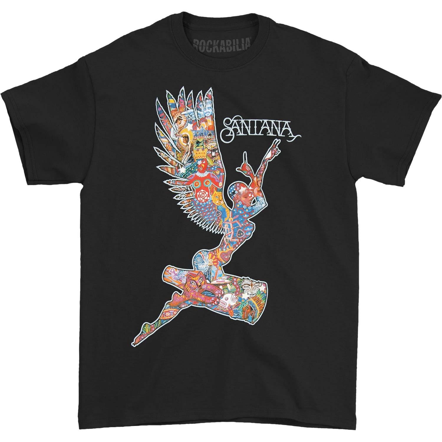 Men s Santana Supernatural Angel T-shirt Large Black XL