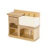 Miniaturní nábytek 1/12 domečku pro panenky Realistická scéna do koupelny Mini Kompaktní jemné zpracování Dřevěný umyvadlo